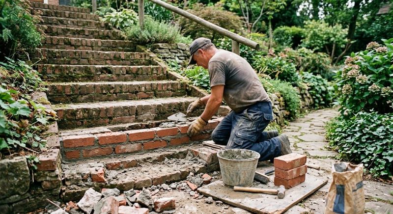 Brick Stairs Repair in Forest Park, GA