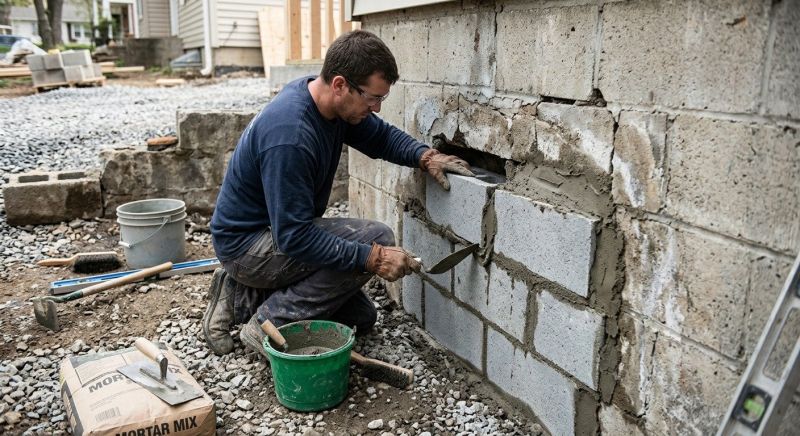 Concrete Block Repair in Ellenwood, GA