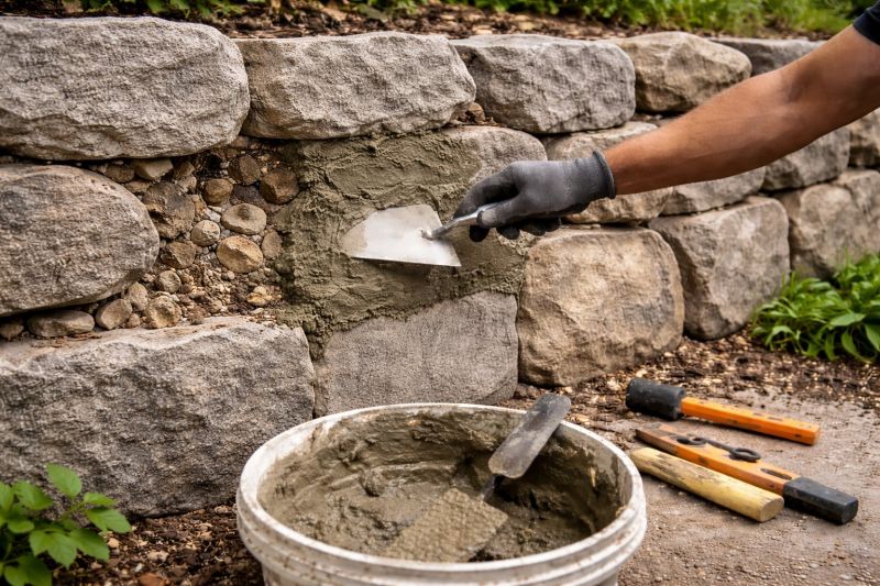 Stone Wall Repair in Douglas County, GA